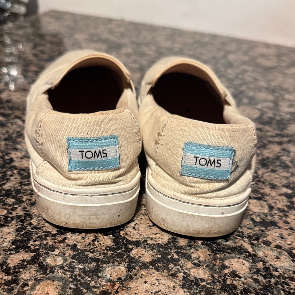 TOMS Kids Cream Slip-On Shoes
